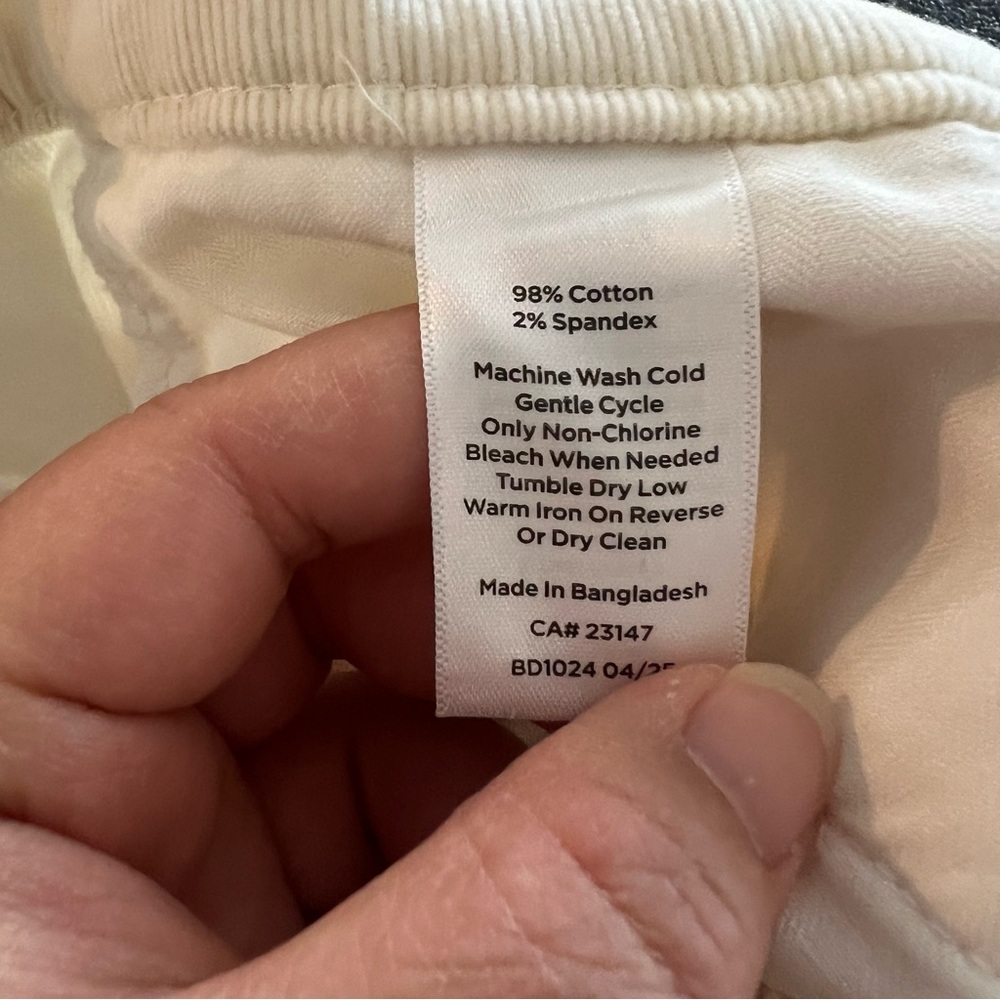 NWT Talbots Cream Straight Leg Pants, Size 12 - Picture 8 of 8